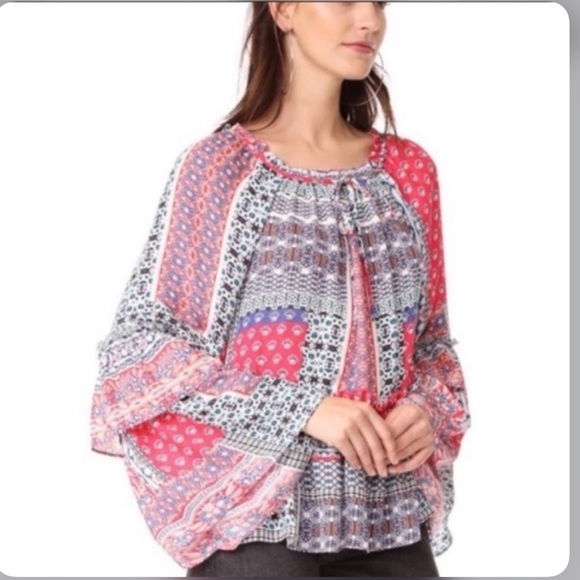 Parker Scarlet printed ruffle silk blouse - Picture 4 of 13